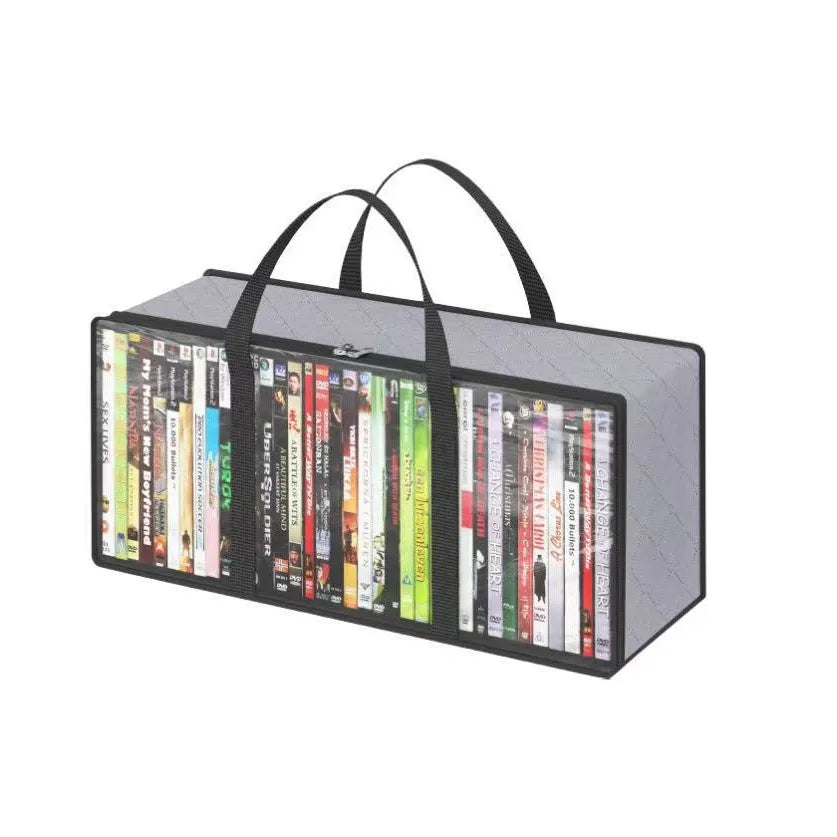 Saco de almacenamiento multifuncional de PVC de gran capacidad, organizador portátil a prueba de polvo y humedad para CD, libros, sombreros, ropa y almacenamiento de viaje